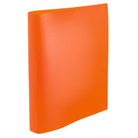 Ringbuch A4 PP 2D-Ring transluzent - neon orange