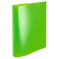 Ringbuch A4 PP 2D-Ring transluzent - neon grün