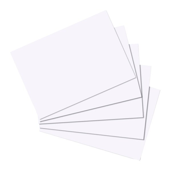 Karteikarten A6, 170 g/qm blanko - weiß