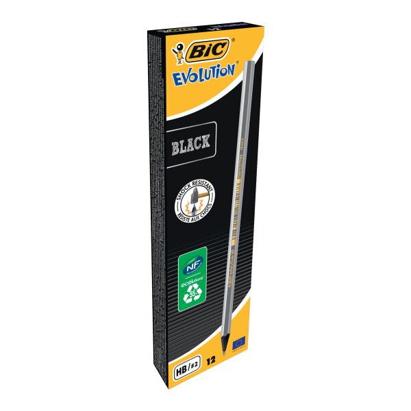 BIC Evolution ECOlutions Black HB-Bleistifte – 12er Box