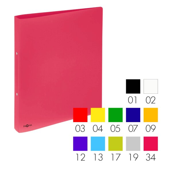 Ringbuch A4 PP 2-Ring-Mechanik, bis ca. 160 Blatt - alle Farben
