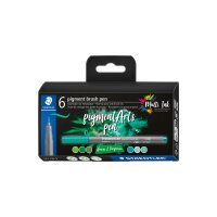 pigment brush pen - 6er Etui Greens&Turquoises
