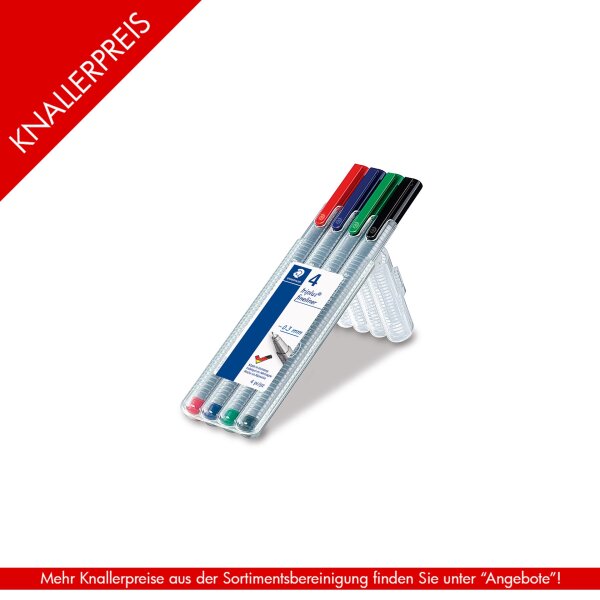Feinschreiber triplus® fineliner - 4er Etui