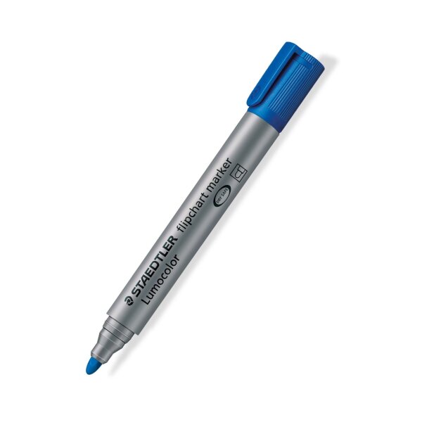 Flipchartmarker Lumocolor nachfüllbar, Rundspitze 2mm - blau