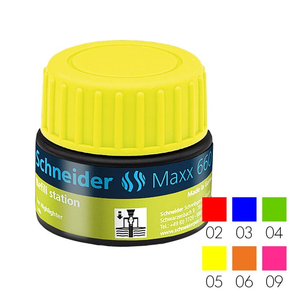 Refill Station Maxx 660 für Textmarker Job - 6 Farben