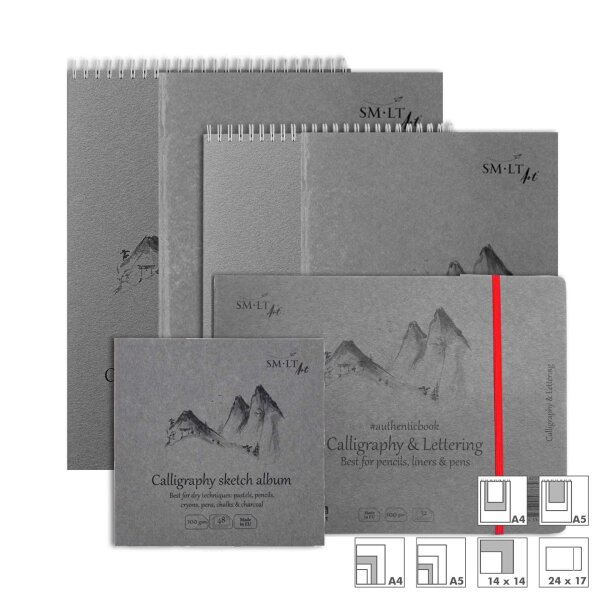 Skizzenblock Authentic Calligraphie & Lettering Papier 100g/qm - 6 Formate