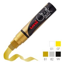Kreide-Marker Uni Chalk PWE-17K, 15mm - 5 Farben