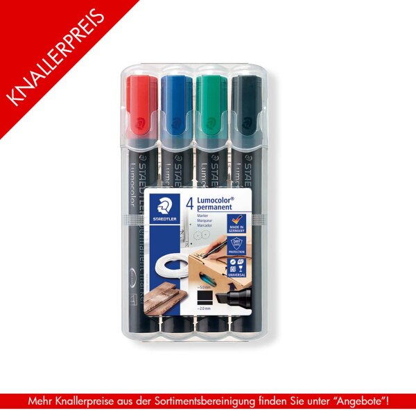 Permanentmarker Lumocolor® permanent - 4er Box