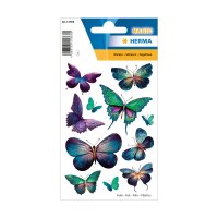 Schmuck-Etikett MAGIC - Schmetterlinge beglimmert (Folie)