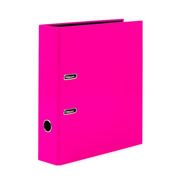 Motiv-Ordner Karton A4 breit NEON - pink