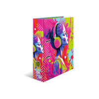 Motiv-Ordner Karton A4 breit - Music Girl
