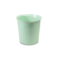 Papierkorb Re-LOOP, 13 Liter, rund, - pastellgrün