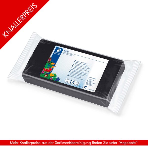 Plastilin-Knete Noris Club® 1000 g - schwarz