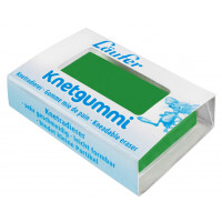 Knetgummi-Radierer aus Kautschuk für Retuschen, Kohle, Kreide - 43x30x10 mm grün