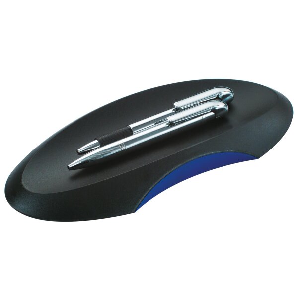 Stiftschale DELTA, stabile und schwere Ausführung - schwarz-blau