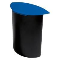 Abfalleinsatz MOON mit Deckel, 6 Liter, für Papierkorb 18190 - schwarz-blau