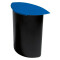 Abfalleinsatz MOON mit Deckel, 6 Liter, für Papierkorb 18190 - schwarz-blau