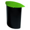 Abfalleinsatz MOON mit Deckel, 6 Liter, für Papierkorb 18190 - schwarz-grün