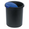 Abfalleinsatz MOON mit Deckel, 6 Liter, für Papierkorb 1834 - schwarz-blau