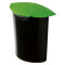 Abfalleinsatz MOON mit Deckel, 6 Liter, für Papierkorb 1834 - schwarz-grün