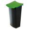 Abfalleinsatz MONDO mit Deckel, 3 Liter - schwarz-grün