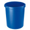 Papierkorb KLASSIK, 30 Liter, mit 2 Griffmulden, extra stabil, rund - blau