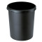 Papierkorb KLASSIK, 30 Liter, mit 2 Griffmulden, extra stabil, rund - schwarz