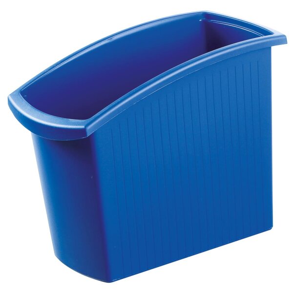 Papierkorb MONDO,18 Liter, rechteckig, ergonomisch schlank - blau