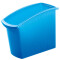 Papierkorb MONDO,18 Liter, rechteckig, ergonomisch schlank - transluzent-blau