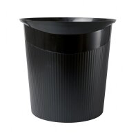 Papierkorb LOOP, 13 Liter, rund - schwarz