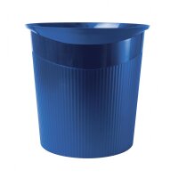 Papierkorb LOOP, 13 Liter, rund - blau