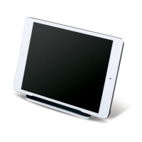 Tabletständer smart-Line, innovativ, mit Soft-Grip Aufstellfläche - weiß
