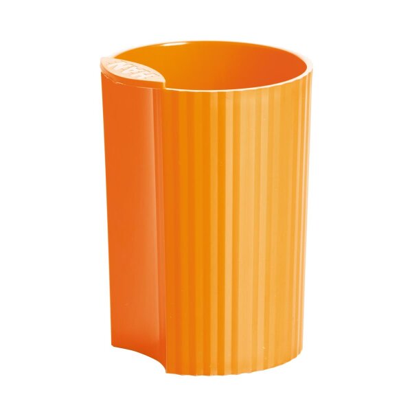 Stifteköcher LOOP, modernes Design, verkettbar, Trend Colour orange
