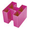 Schreibtischköcher BRAVO, 5 Fächer, hochglänzend - Trend Colour pink
