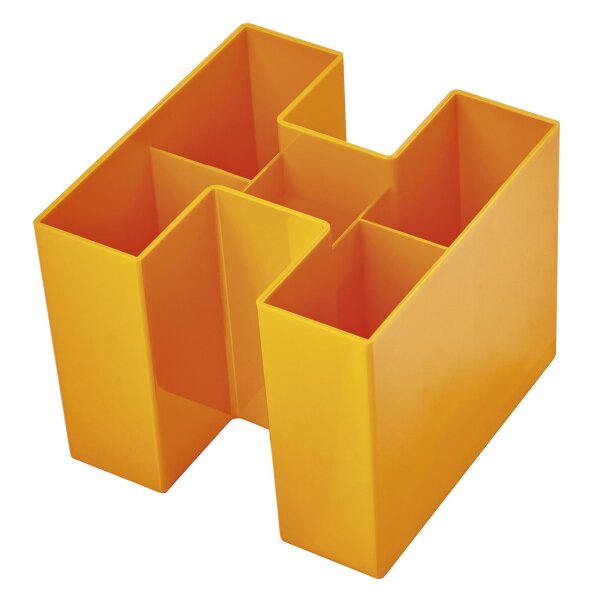 Schreibtischköcher BRAVO, 5 Fächer, hochglänzend - Trend Colour orange