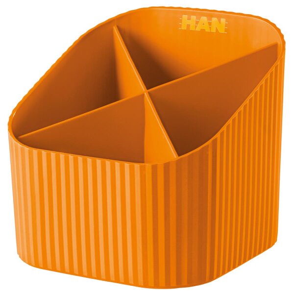Schreibtischköcher X-LOOP, 4 Fächer, Trend Colour orange
