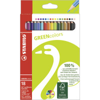 Buntstift GREENcolors - 18er Karton-Etui