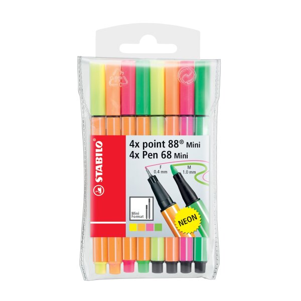 STABILO point 88/Pen 68 Mini neon pochette