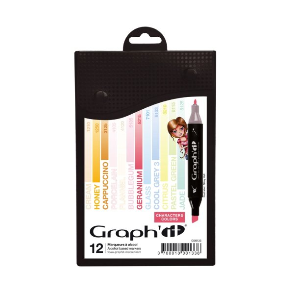 GRAPH-It Marker 12er Set Character-Farben - Neu