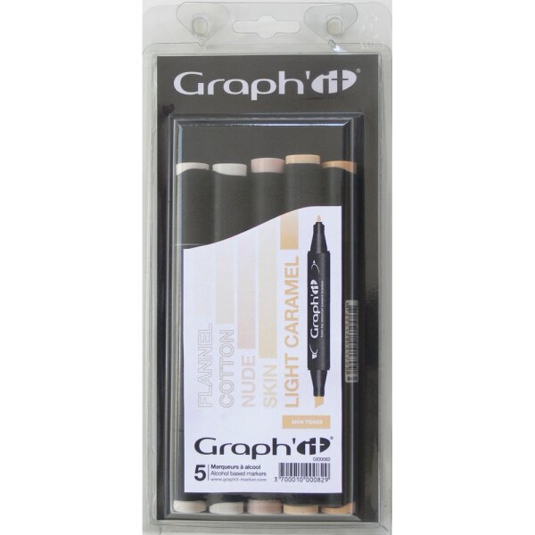 GRAPH-It Marker 5er Set Haut-Töne