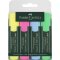 Textmarker TEXTLINER 48, nachfüllbar, gelb, rosa, grün, blau, 4 Stifte im Etui