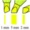 Textmarker TEXTLINER 48, nachfüllbar, gelb, rosa, grün, blau, 4 Stifte im Etui