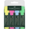 Textmarker TL 48, nachfüllbar - gelb, rosa, grün, blau, 4 Stifte im Etui