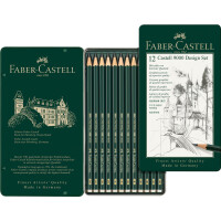 Bleistift Castell 9000 - 5B-5H, 12er Design Metalletui