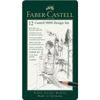 Bleistift Castell 9000 - Design  5B-5H - 12er Metalletui
