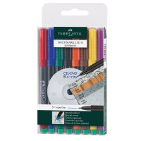 Folienstift Multimark S 0,4 mm, wasserfest - 8 Farben, Etui