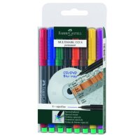 Folienstift Multimark S 0,4 mm, wasserfest - 8 Farben, Etui