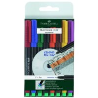 Folienstift Multimark F 0,6 mm, wasserfest - 8 Farben, Etui