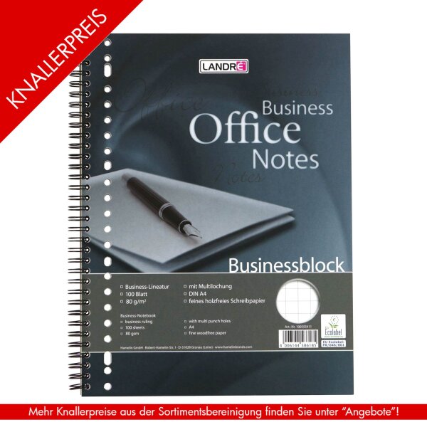 Collegeblock A4 Business 100Bl kar.