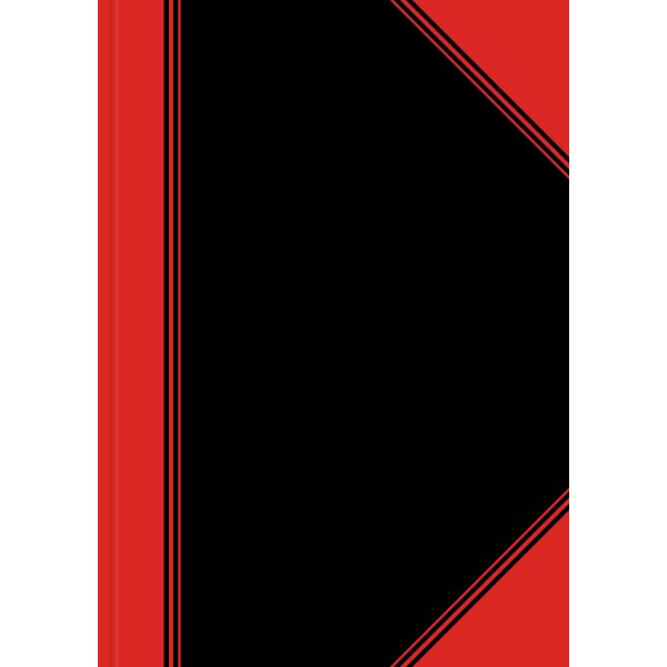 LANDRÉ China-Kladde schwarz/rot, A4, 96 Blatt, 70 g/m², liniert
